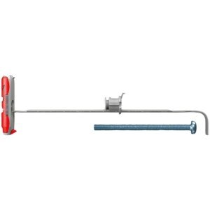 fischer DuoTec 12 S PH, metal reinforced toggle-plug with panhead screw, powerful wall anchor to attach wardrobes, hanging cabinets, etc. in prefabricated building materials, 10 plugs & 10 screws