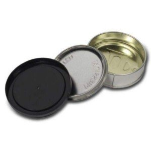 100ml Press It in Tuna Cans - Self Seal Tins with Black Plastic lids (10)