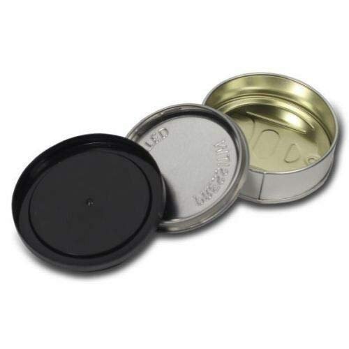 100ml Press It in Tuna Cans - Self Seal Tins with Black Plastic lids (10)