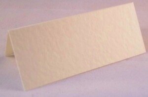 100 x Hammered Ivory Blank Wedding Table Name Place Cards