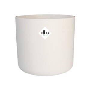 elho B.for Soft Round 25 - Indoor Plant Pot - 100% Recycled Plastic - Ø 24.7 x H 23.3 cm - White/White