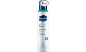 Vaseline Active Fresh Unisex Deodorant Body Spray with ProDerma technology for 48 hour wetness and odour protection 250 ml, Pack of 6