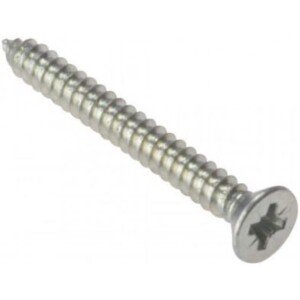 ForgeFix Self Tapping Screws Countersunk | 1 1/2" x 8 | Zinc Plated | Box 200