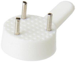 Merriway® BH01676 (20 Pcs) Small 22mm (7/8 inch) White Nylon Non-Trace Hardwall Drywall Picture Hook - Pack of 20 Pieces