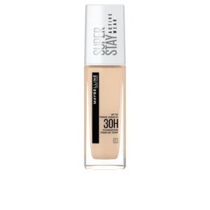 Maybelline New York Super Stay Active Wear, waterproof foundation with high coverage, long-lasting facial make-up, colour: No. 3 True Ivory (Light), 1 x 30 ml