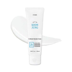 ETUDE SoonJung 2x Barrier Intensive Cream (Original), Hypoallergenic Shea Butter Hydrating Facial Cream for Sensitive Skin, Water-oil Balance & Panthenol, Korean Skin Care (2.02 Fl Oz)