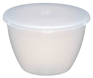 KitchenCraft Medium-Small Plastic Pudding Basin with Lid, 57 ml (1 Pint)
