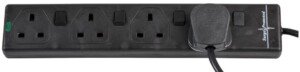 pro elec 5 m Switched Surge Protected Extension Lead - Black PL15344