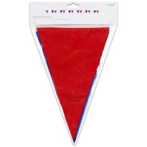 amscan 9913045 GB RWB Plastic Pennant Bunting (6pcs, 10m)