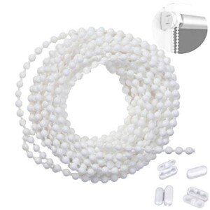 Roller Blind and Roman Shade Blind Beaded Chain Cord White Plastic Roller Blind Chain 4.5mm (5)