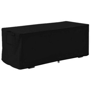 Garden Patio Waterproof UV Proof Sturdy Covers Outdoor Deck Box Protective Cover Storage Benches Cover(Black)