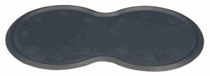 Place mat for food bowls, natural rubber, 45 × 25 cm, dark grey
