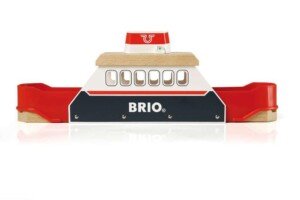 BRIO World Harbour Ferry Ship Toy Boat for Kids Age 3 Years Up - Wooden Railway Accessories & Add Ons