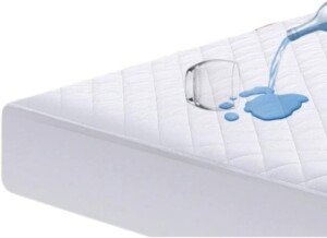 Quilted Waterproof Mattress Protector – Breathable Mattress Cover with 40cm Deep Stretch Fitted Skirt, Soft Quilted Bed Protector, Machine Washable Mattress Protection (Double-40(137x190) Cm)