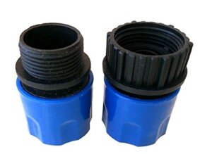 Electronix Expandable Garden HOSE MALE AND FEMALE Adaptors Connector Quick Connect Tap and Spray Appliance BLUE