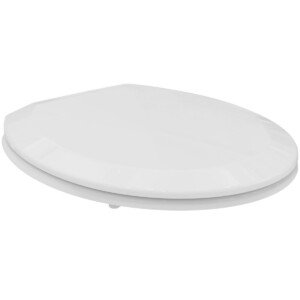 Armitage Shanks Orion Toilet seat and Cover, Rounded Shape, Durable Toilet seat, Including Hinge Set for Easy Installation, Scratch-Resistant Polypropylene – White (370x420x45 mm)