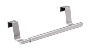 Wenko 79173100 Overdoor Towel Rail Telescope extendable, Metal Stainless Steel, 2235 x 7 x 4 cm, Silver matt