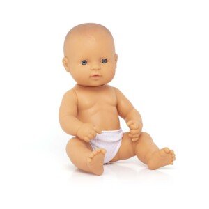 Miniland 31032 Baby Doll European Girl, Multi-Color, S