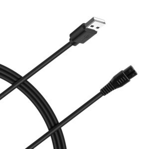USB Charger Cable DC to Cable Compatible with Meridian Grooming Electric Shaver Trimmer Charging Cord Power Supply Black Adapter 3.2FT