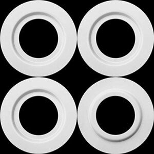 4 Pieces Metal Lamp Shade Reducer Ring for ES/E27 to BC/B22 Plate Light Fitting Lampshade Washer Adaptor Converter(White)