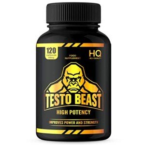 Test Booster for Men | 120 caps | Testosterone Supplement | Muscle & Energy Support | Natural Ingredients Ashwagandha, Vitamin D & Luteolin | Men's Vitality | 2000mg Serving | Vegan | Beast and Bulk