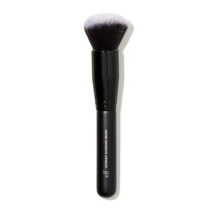 e.l.f. Ultimate Blending Brush, Soft, Synthetic, Large, Dome-Shaped, Dense, Contours Face for Seamless, Even Coverage, Sculpts, Easy To Clean, Easy To Use, Black, 1 Count (Pack of 1)
