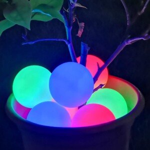 DeeprBlu Hot Tub Lights, IP68 Waterproof Floating Pool Light, RGB Color Changing Bathtub Night Light, LED Spa Lighting Up Ball Lights Gift for Spa Lover Friend Family Birthday Party-2pcs