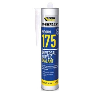 Everbuild Everflex 175 Premium Universal Acrylic Sealant – Premium Quality – White – 300 ml