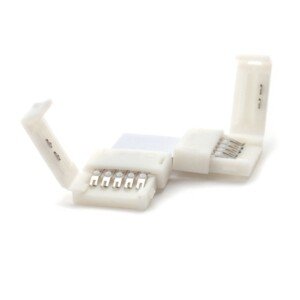 SeKi RGBW 5-Pin L-Clip 10 mm LED Strip Connector SMD5050 Corner Connector White RGB + W