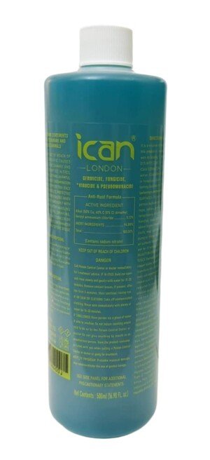 ican London Disinfectant Solution for Salon Jars, Medical, Athletics-Girmicide solution 500ml Turquoise blue