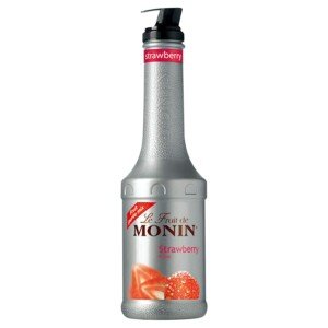 MONIN Strawberry Fruit Mix Puree 1L for Cocktails, Smoothies and Mocktails. Vegan-Friendly, Allergen-Free, 100% Natural Flavours and Colourings. 2-in-1 Strawberry Puree and Sugar Syrup Hybrid