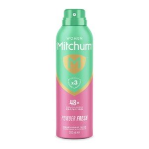 Mitchum Women Triple Odor Defense 48HR Protection Deodorant Spray & Antiperspirant (200ml), Powder Fresh