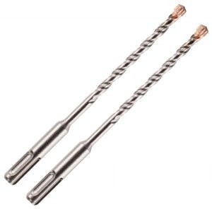 Pack Of 2-5mm x 160mm Long SDS Plus High Performance Hammer Drill Bits, Professional Tungsten Carbide Cross Tipped Masonry Drill Bit For Brick, Concrete, Stone, Granite. 5mm SDS Drill Bit