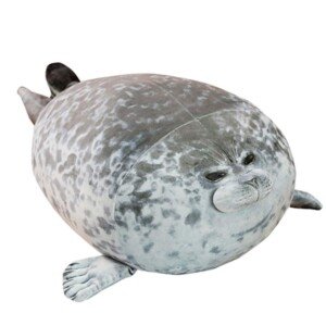 Cute Seal Pillow，Stuffed Cotton Plush Animal Toy Lovely Ocean Plushies Animal Hugging Pillow Cushion (15 in)