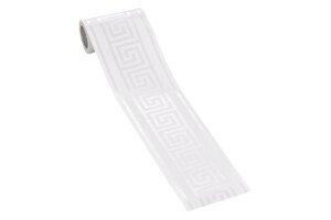 A.S. Création Self-Adhesive Border Only Borders Border Meander 5.00 m x 13 cm Metallic White Made in Germany 936471 93647-1, Multi-Colour