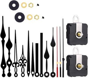 Silent Quartz Clock Movement, Long and Short Shaft with Hands Battery Powered, Wall Clock Mechanism Motor Replacement DIY Repair Parts