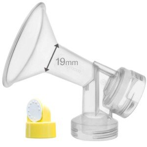 One-Piece Breastshield w/Valve and Membrane for Medela Breast Pumps (X-Small 19mm)