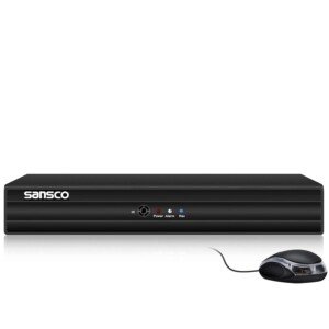 SANSCO 8 Channel 5MP Lite HD DVR for CCTV Camera System, Works with AHD/CVI/TVI/IP/CVBS Security Cameras, Email/App Notifications, No Hard Drive