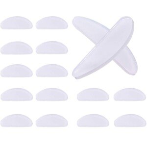 10 Pairs Adhesive Eye Glasses Nose Pads Anti Slip Soft Silicone D Shape Nose Pads for Glasses Sunglasses Eyeglasses (Transparent, 1 mm)