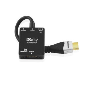 Active HDMI to VGA - Black Female Video Converter Adapter Cable with Micro USB Power and Audio port - 1080p for PC, Laptop, DVD, TV, Blu-Ray, Sky HD, Raspberry Pi, Chromebook, Ultrabook