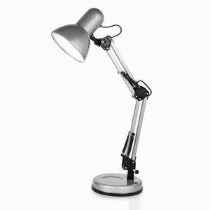 Status Valencia Desk Lamp | Angled Desk Light | Silver Desk Lamp | Study, Office, Bedroom | SADL2429AESC16
