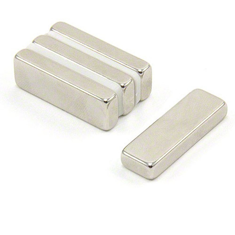 N42 Neodymium Magnet for Arts, Crafts, Model Making, DIY, Hobbies, Office and Home - 30mm x 10mm x 5mm thick - 8.1kg Pull - Pack of 4
