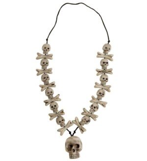 Skulls & Cross Bones Necklaces Halloween Jewellery for Fancy Dress Costumes Accessories Accessory