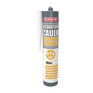 EVO-STIK Instantly Paintable Decorators Caulk White, Can be Overpainted Immediately, Won’t Crack or Discolour, Smooth Finish, 290ml