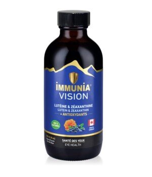 Immunia Vision – Wild Blueberry Concentrate with Lutein & Zeaxanthin - Eye Health Antioxidant Supplement, Liquid Formula, Great Taste, 5 ml/Day, 120 ml, 24 Servings (1-Pack)