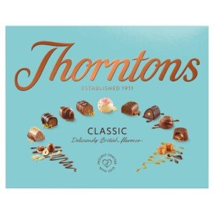 Thorntons Classic Chocolate Gift Box, Assorted White, Milk and Dark Chocolates, 449 g