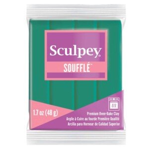 Polyform Sculpey Polyform SU 6323 48 g Individual Soufflé Clay Bar, Jade