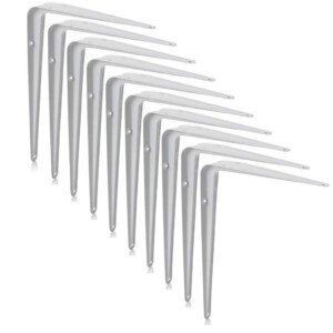 XFORT® London Shelf Brackets,Wall Mounted Shelve Brackets, Shelving Support Brackets, Book Shelf Bracket, Floating Shelve Bracket. [White, 10 Pack] [12 x 10 inch]