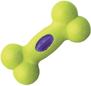 KONG - AirDog Squeaker Bone - Squeaky Bounce and Fetch Toy, Tennis Ball Material - For Medium Dogs