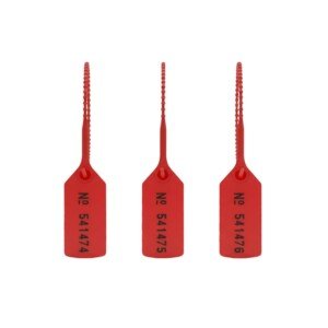 Made in the UK, Easy-Breaking Anti Tamper Fire Extinguisher Seals - Securely Seal and Indicates Usage with Low Break Strength - Security Tags- for Fire Extinguishers and First Aid Boxes, (red, 100)